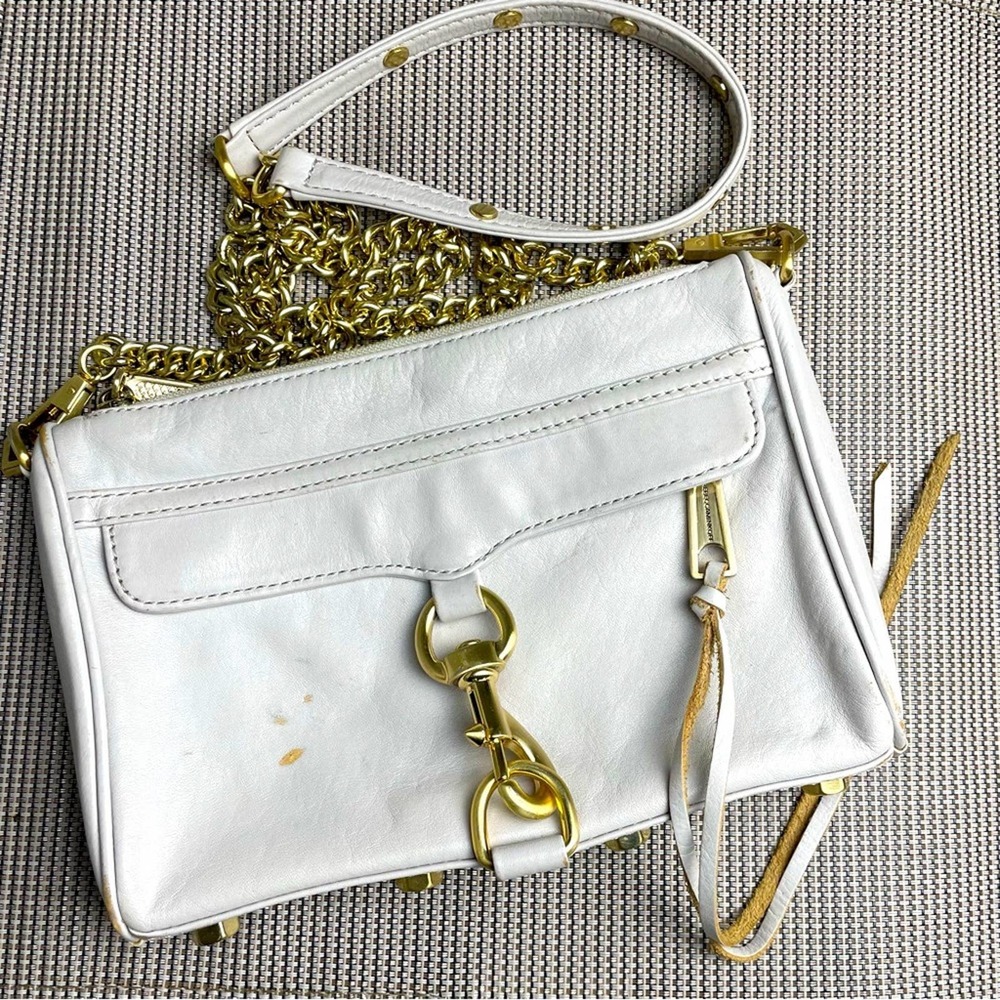 Rebecca Minkoff Mini MAC Crossbody Bag Light Gray